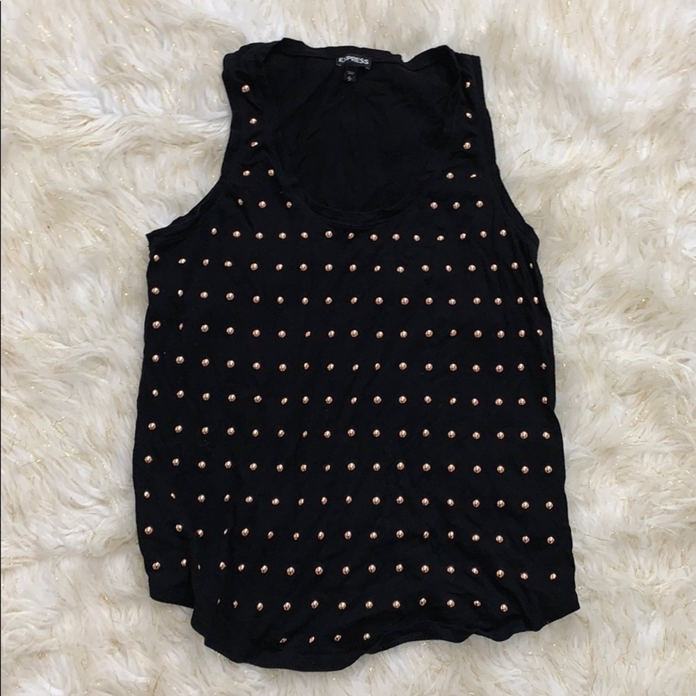 Express Tank with Rose Gold Studs Size Large